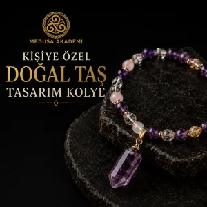Kişiye Özel Doğal Taş Tasarım Kolye